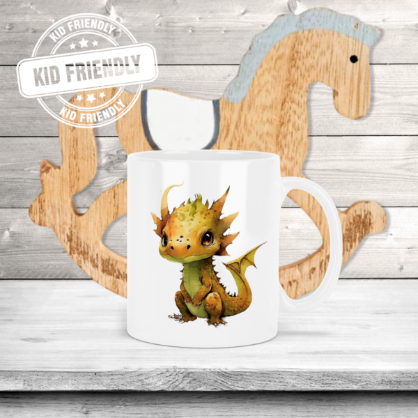 Yellow Dragon Kids Polymer Coffee Mug