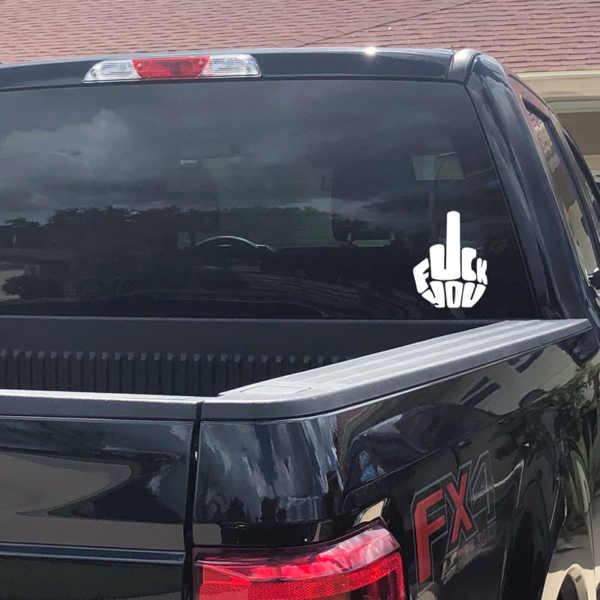 Fuck You Hand Middle Finger Window Decal