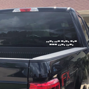 Morse Code Fuck Off Window Decal